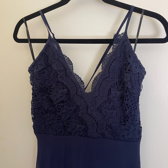 Lulu’s Madalyn Navy Blue Lace Maxi Dress - Picture 6 of 9